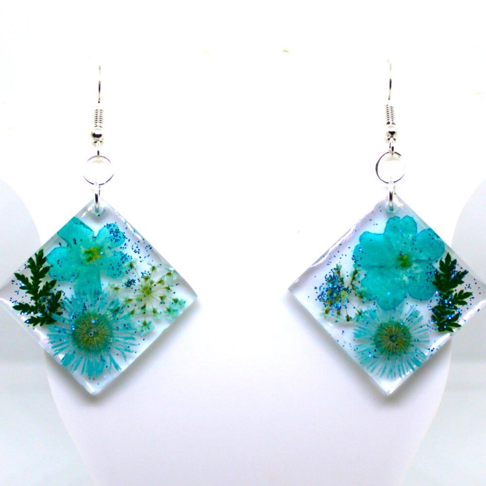 Handmade Resin Flower Earrings for Ladies/Girls